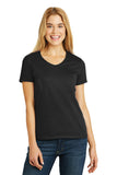 Hanes Ladies Tagless 100% Cotton V-Neck T-Shirt. 5780