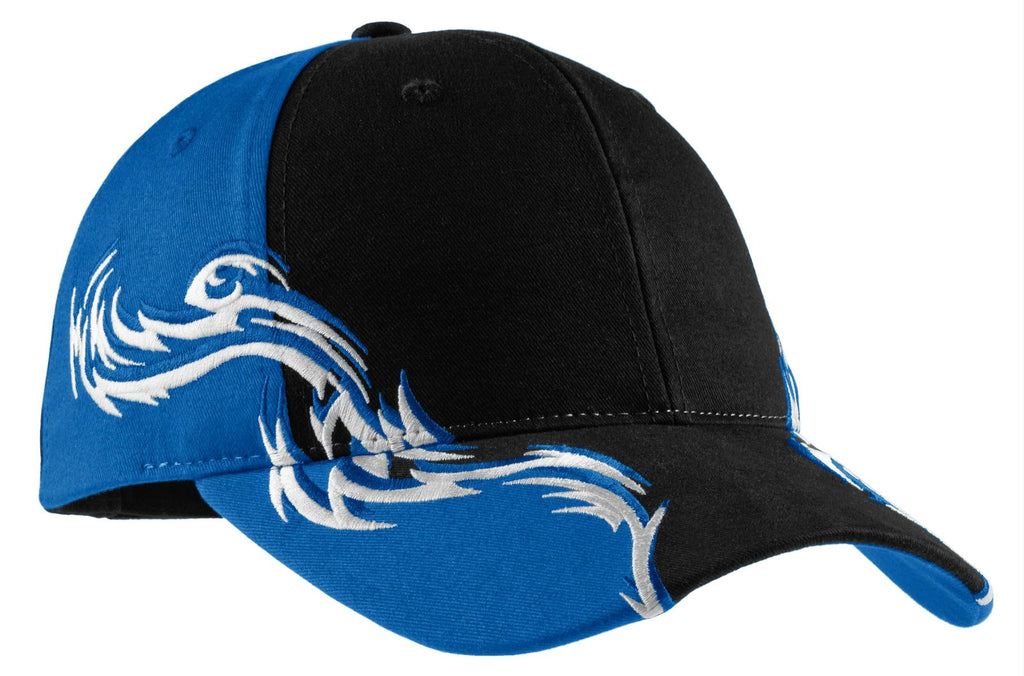 Port Authority Colorblock Racing Cap with Flames.  C859