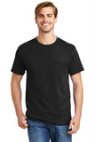 Hanes - Tagless 100%  Cotton T-Shirt with Pocket.  5590