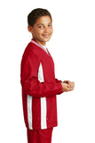 Sport-Tek Youth Tipped V-Neck Raglan Wind Shirt. YST62