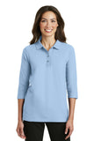 Port Authority Ladies Silk Touch 3/4-Sleeve Polo. L562