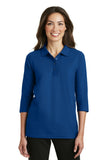 Port Authority Ladies Silk Touch 3/4-Sleeve Polo. L562