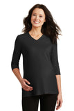 Port Authority Ladies Silk Touch Maternity 3/4-Sleeve V-Neck Shirt. L561M