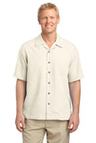 Port Authority Patterned Easy Care Camp Shirt. S536