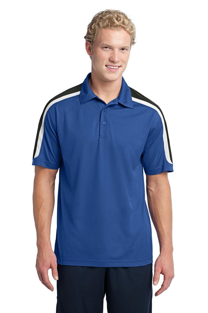 Sport-Tek Tricolor Shoulder Micropique Sport-Wick Polo. ST658