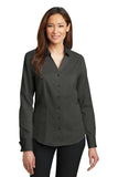 Red House - Ladies French Cuff Non-Iron Pinpoint Oxford Shirt. RH63