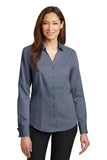 Red House - Ladies French Cuff Non-Iron Pinpoint Oxford Shirt. RH63