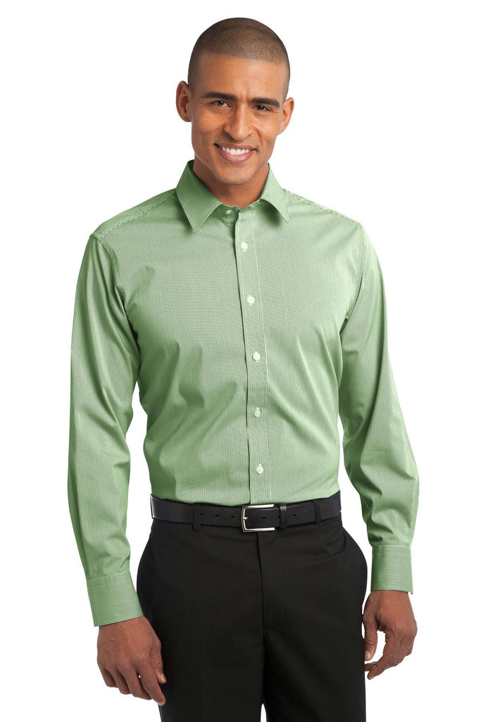 Port Authority Fine Stripe Stretch Poplin Shirt. S647