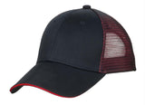 Port Authority Double Mesh Snapback Sandwich Bill Cap. C818