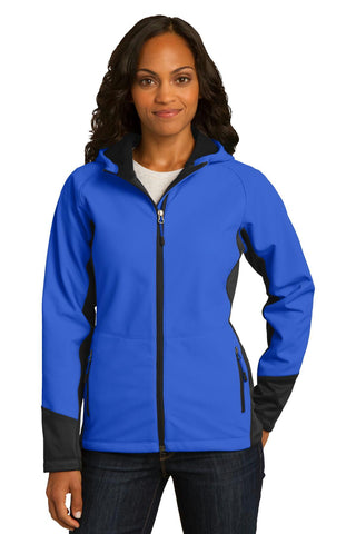 Port Authority Ladies Vertical Hooded Soft Shell Jacket. L319