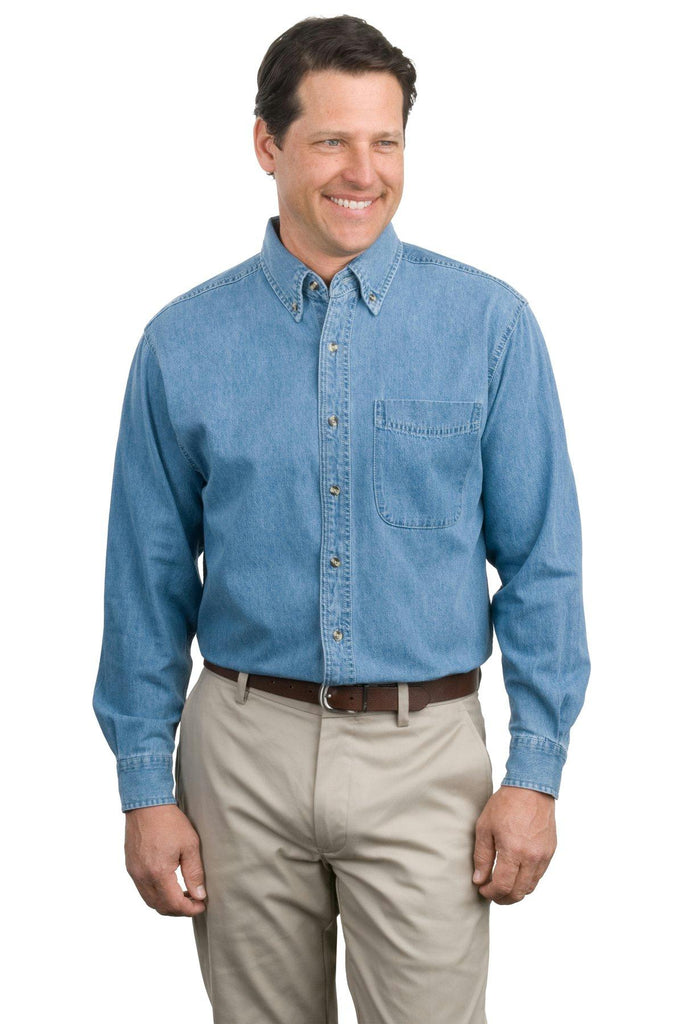 Port Authority Long Sleeve Denim Shirt. S600