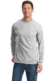 Port & Company Tall Long Sleeve Essential Pocket Tee. PC61LSPT