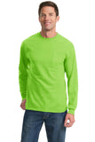 Port & Company Tall Long Sleeve Essential Pocket Tee. PC61LSPT