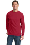 Port & Company Tall Long Sleeve Essential Pocket Tee. PC61LSPT