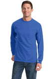 Port & Company Tall Long Sleeve Essential Pocket Tee. PC61LSPT