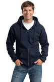 Port & Company Tall Essential Fleece Full-Zip Hooded Sweatshirt. PC90ZHT