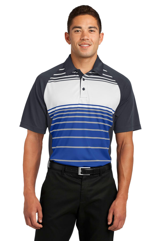 Sport-Tek Dry Zone Sublimated Stripe Polo. ST600