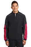 Sport-Tek Piped Colorblock 1/4-Zip Wind Shirt. JST64