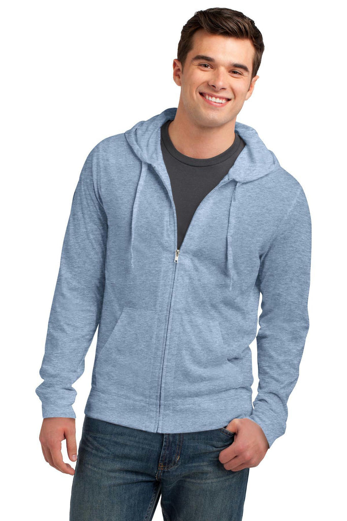 District Young Mens Jersey Full-Zip Hoodie. DT1100