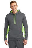 Sport-Tek Sport-Wick Fleece Colorblock Hooded Pullover. ST235