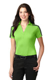 Port Authority Ladies Silk Touch Performance Colorblock Stripe Polo. L547