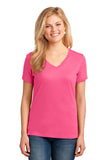 Port & Company Ladies Core Cotton V-Neck Tee. LPC54V