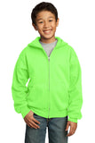 Port & Company - Youth Core Fleece Full-Zip Hooded Sweatshirt.  PC90YZH