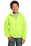 Port & Company - Youth Core Fleece Full-Zip Hooded Sweatshirt.  PC90YZH