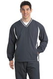 Sport-Tek Tall Tipped V-Neck Raglan Wind Shirt. TJST62