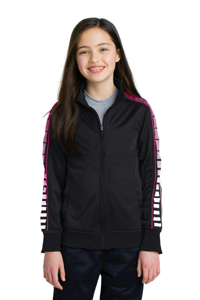 Sport-Tek Youth Dot Sublimation Tricot Track Jacket. YST93