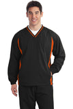 Sport-Tek Tall Tipped V-Neck Raglan Wind Shirt. TJST62