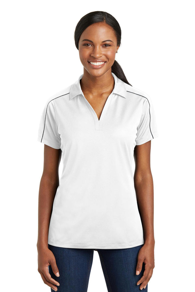 Sport-Tek Ladies Micropique Sport-Wick Piped Polo. LST653