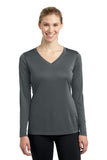 Sport-Tek Ladies Long Sleeve PosiCharge Competitor V-Neck Tee. LST353LS