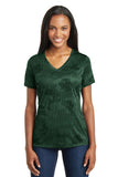 Sport-Tek Ladies CamoHex V-Neck Tee. LST370